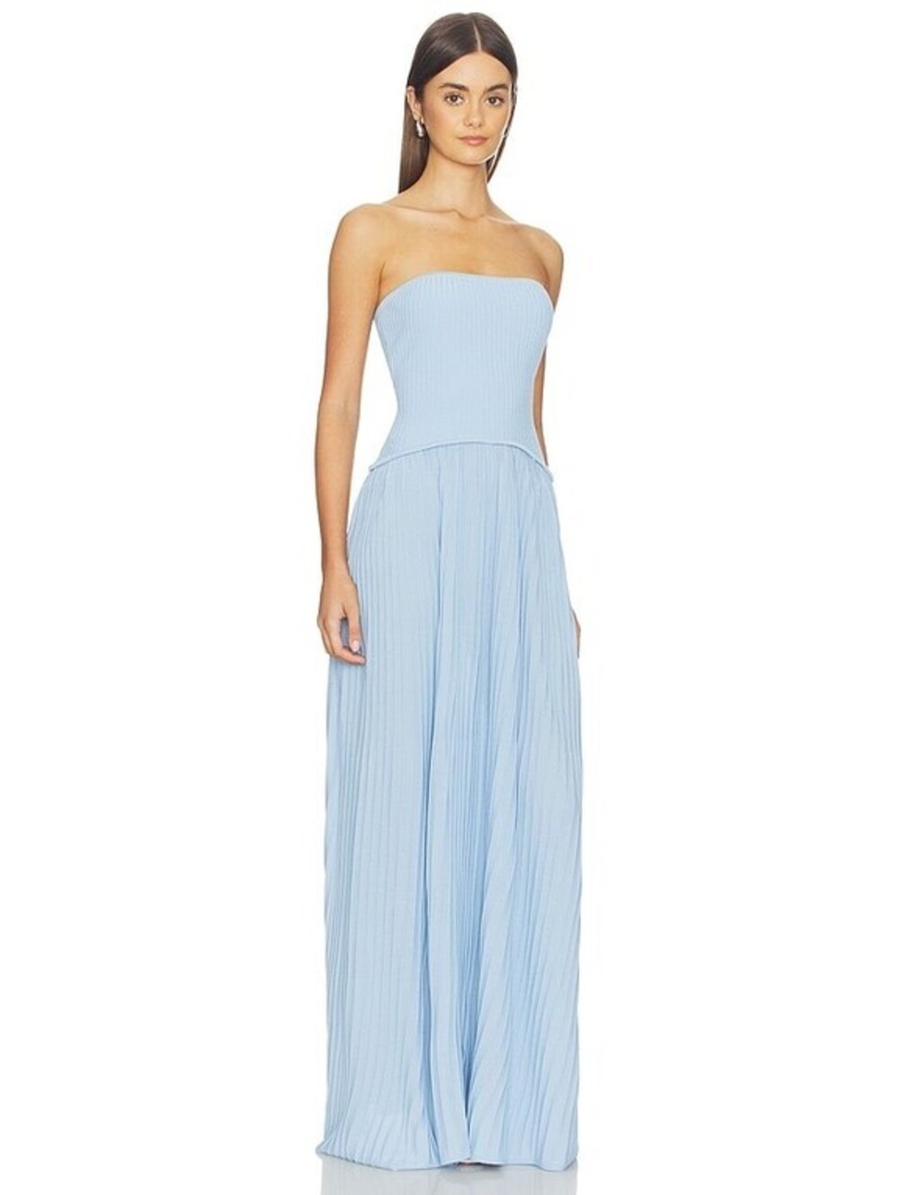 Solid & Striped The Strapless Soglio Dress in Blue Lagoon